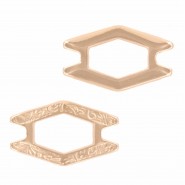 Cymbal ™ DQ metal Connector Alado for SuperDuo beads - Rose gold